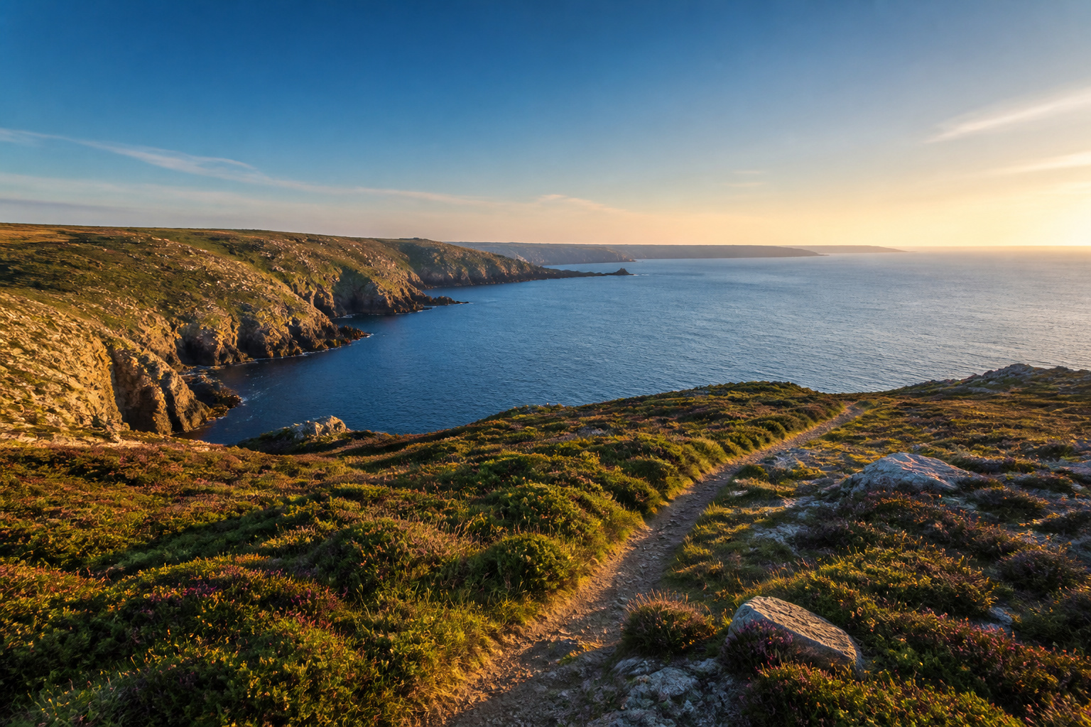 Cap de la Chèvre : falaises, landes et vue sur la baie